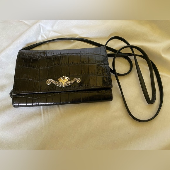 Brighton Bags Brighton Black Crocodile Crossbody Bag Poshmark